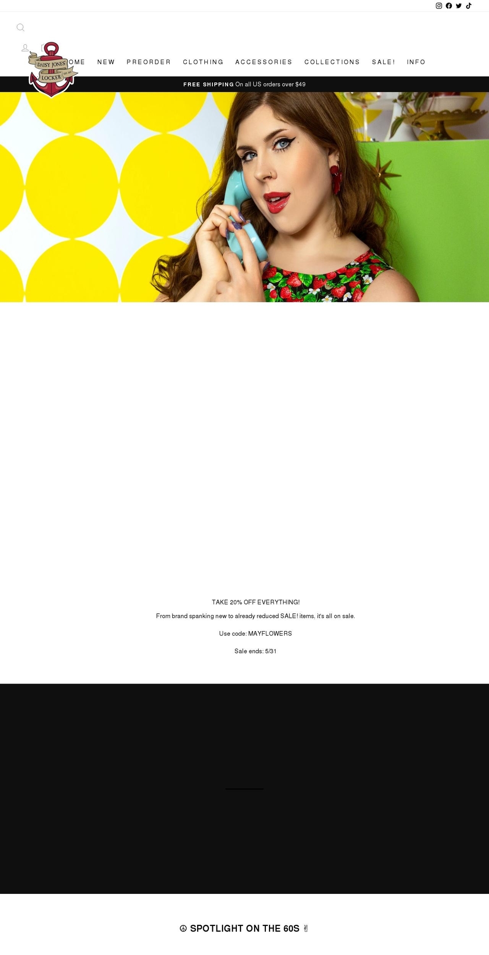 daisy-jones-locker.com shopify website screenshot