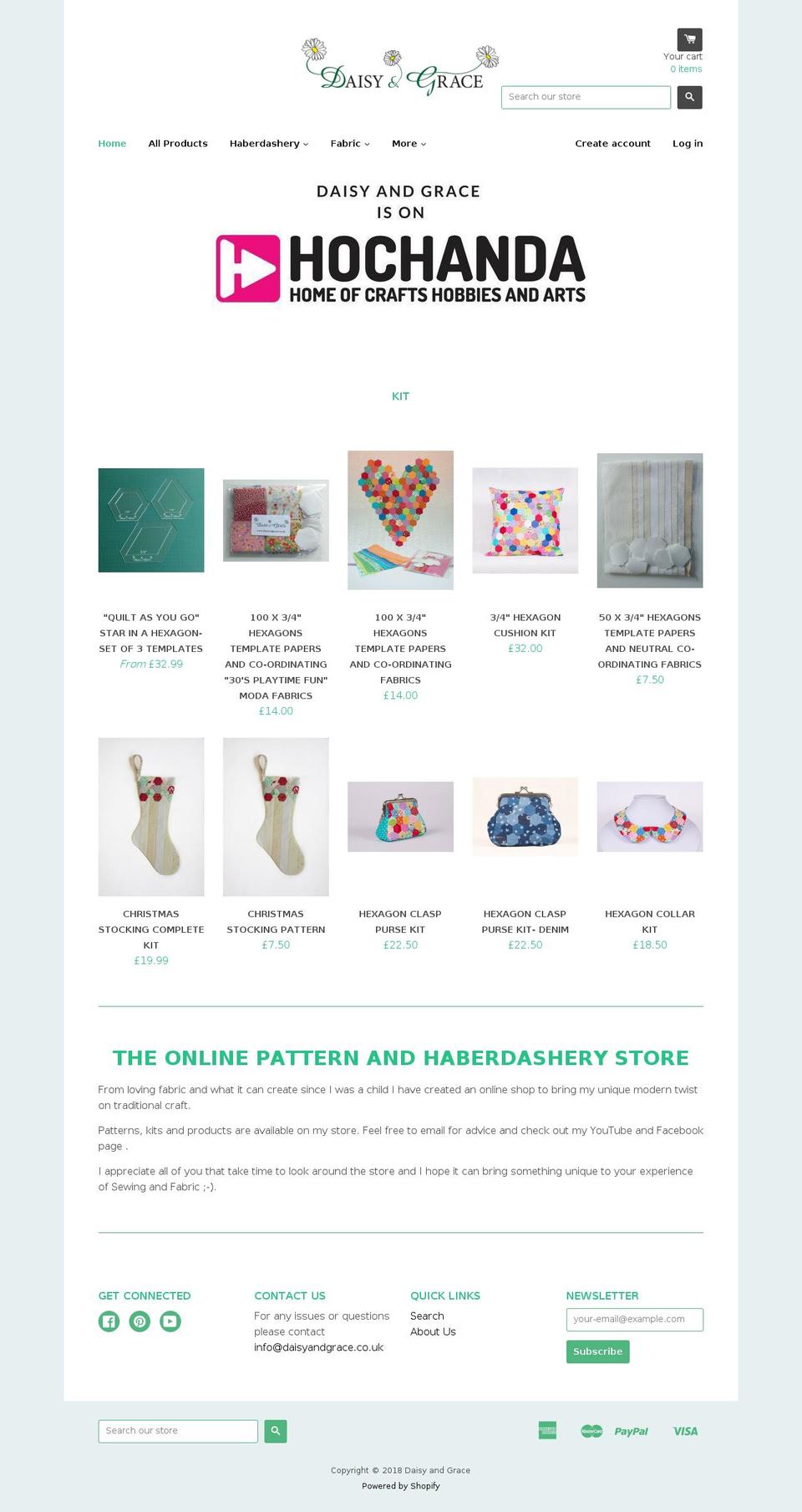 daisyandgrace.com — Shopify storefront screenshot