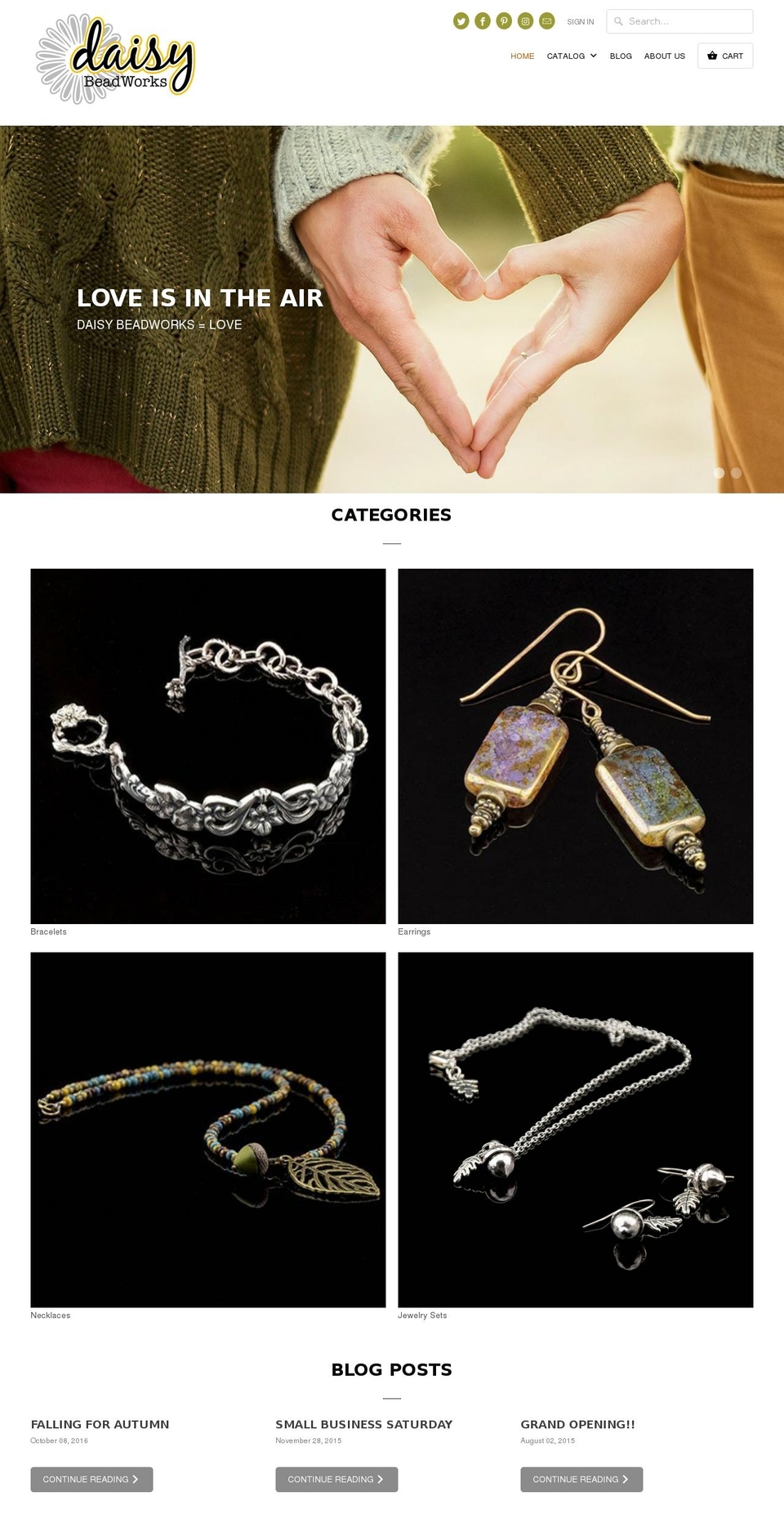 daisybeadworks.com shopify website screenshot