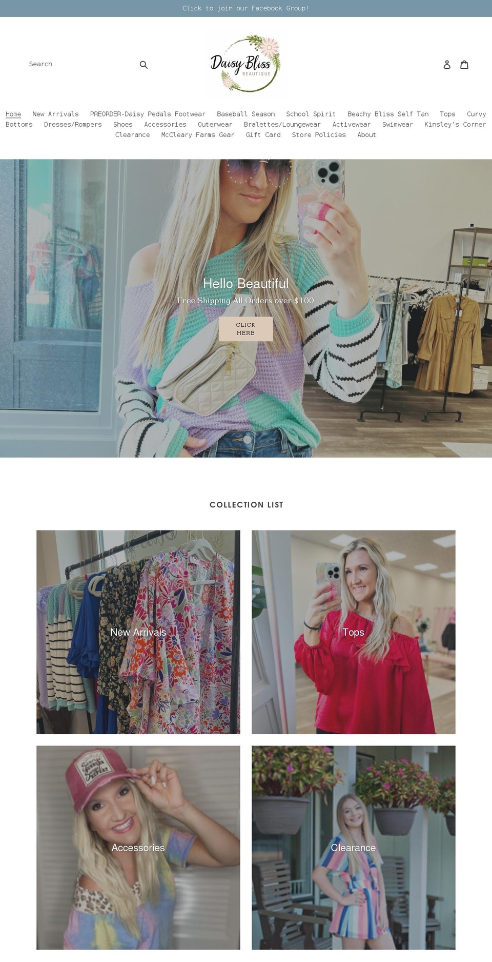 daisybliss.com shopify website screenshot