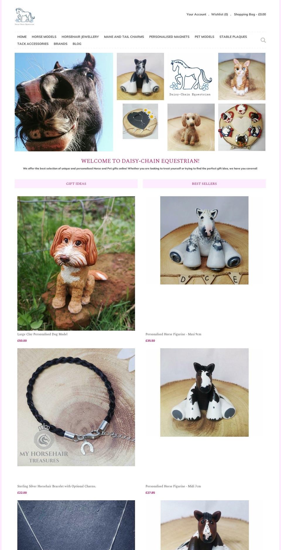 daisychainequestrian.com shopify website screenshot