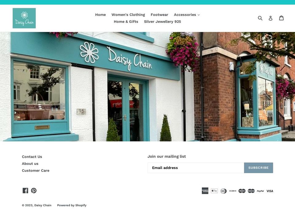 daisychainshop.co.uk shopify website screenshot