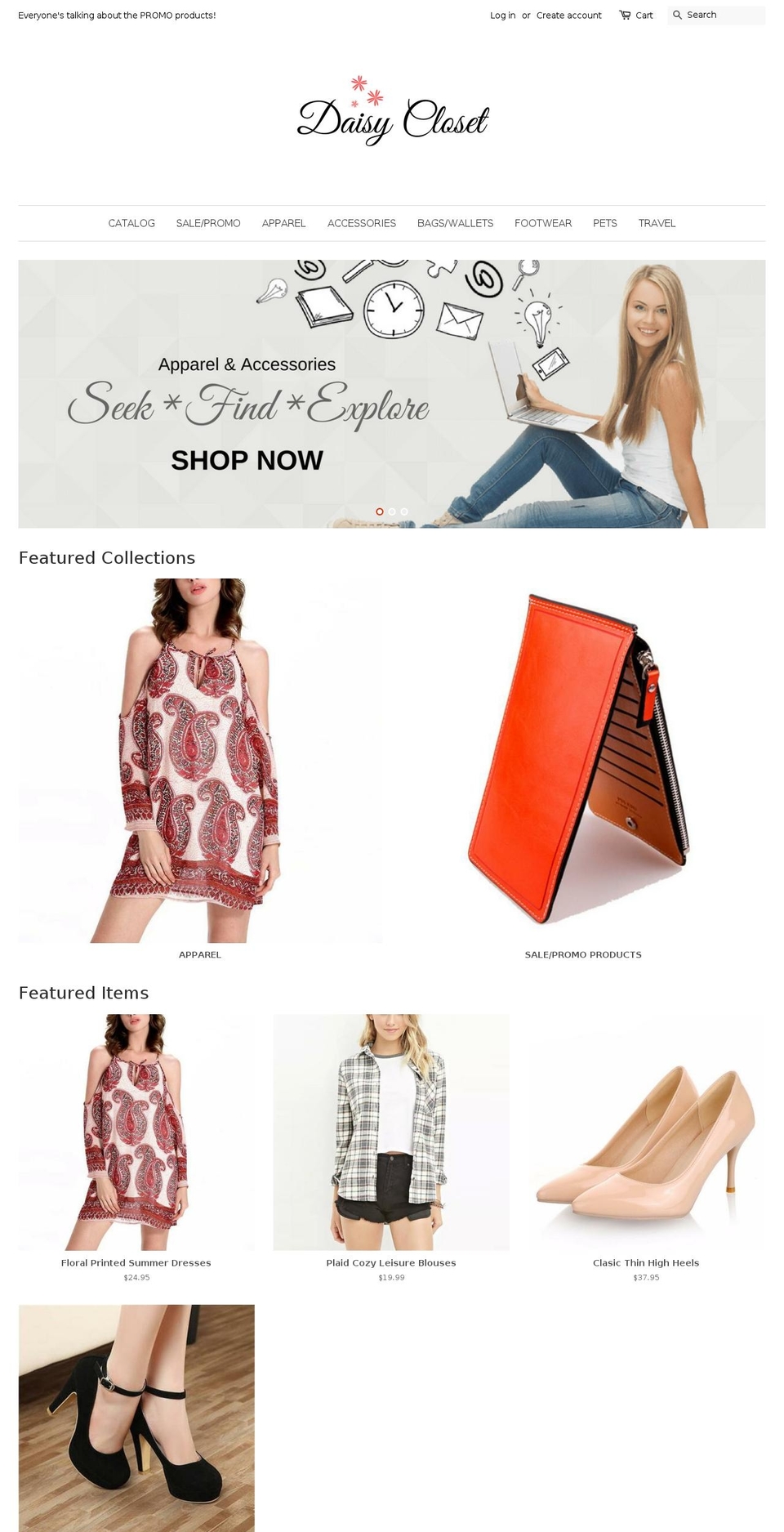 daisycloset.com shopify website screenshot