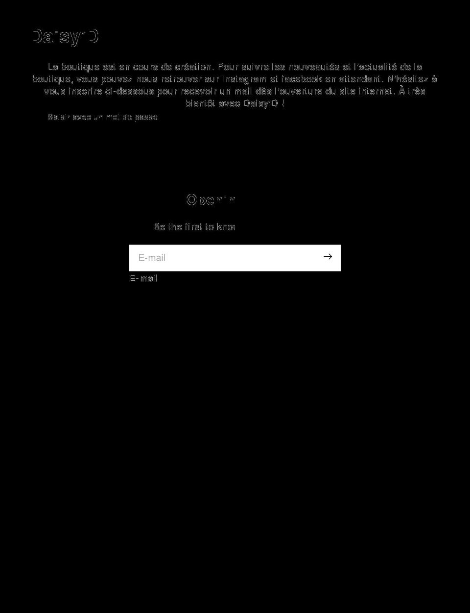 daisyd.fr shopify website screenshot