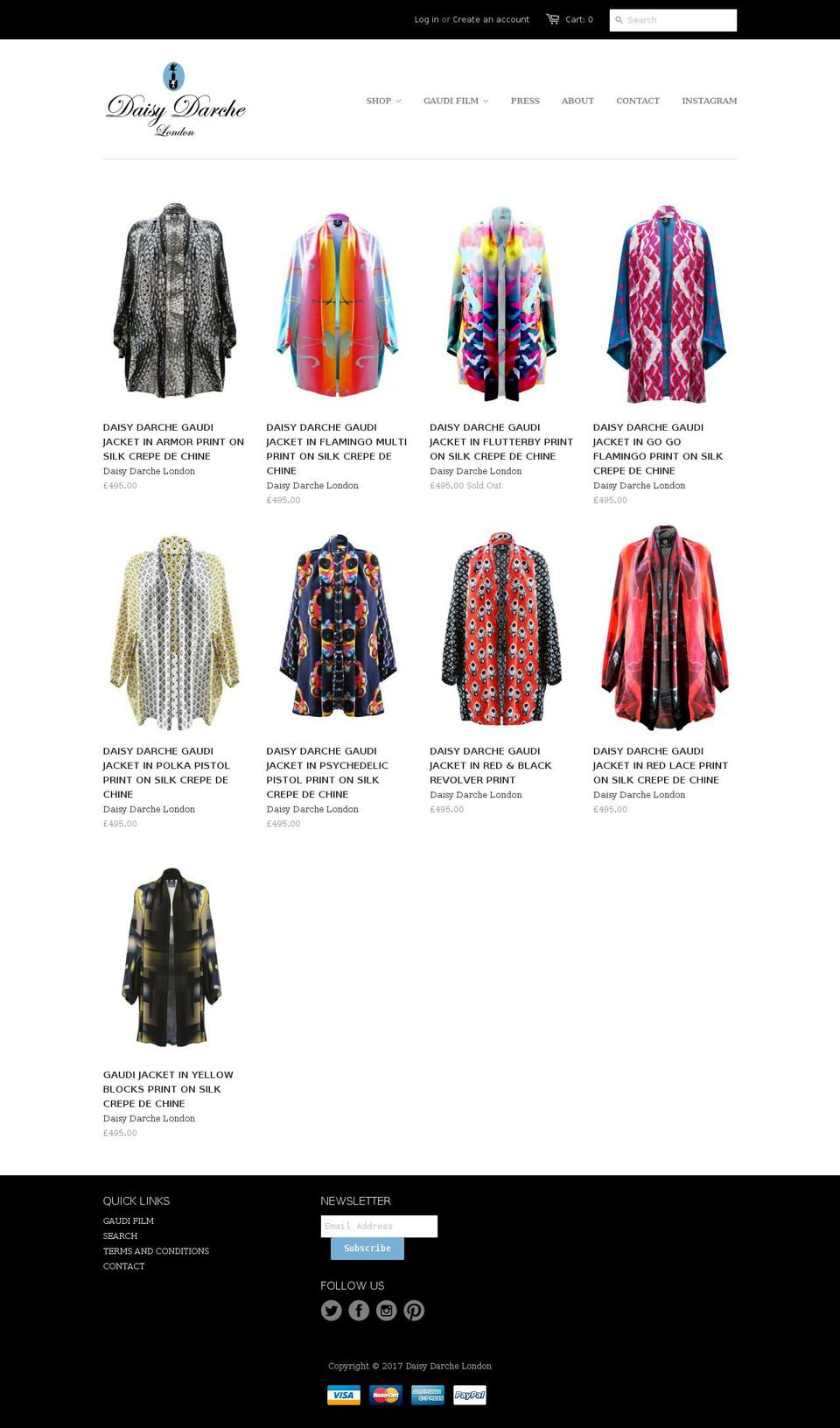 daisydarche.com shopify website screenshot