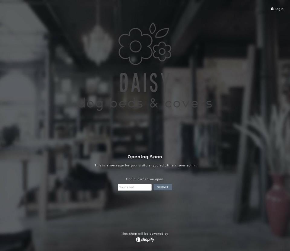 daisydogbedsandcovers.com — Shopify storefront screenshot