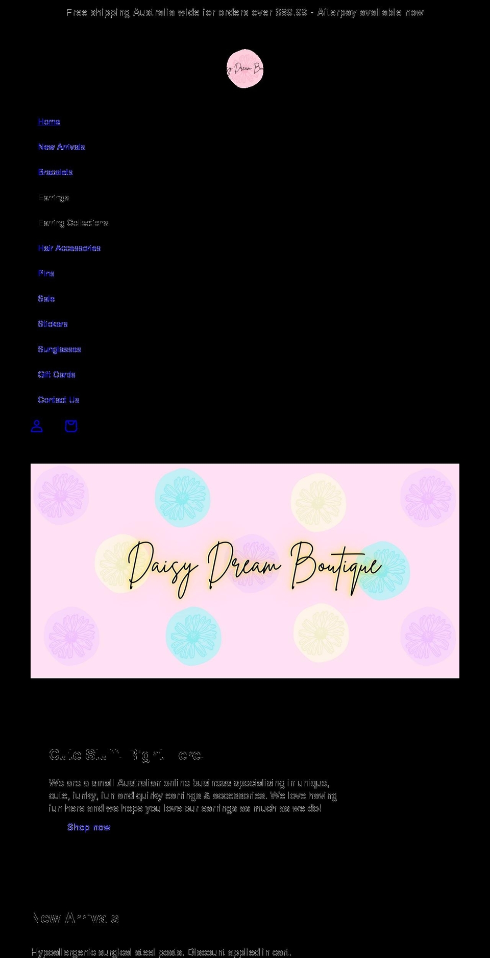 daisydreamboutique.com shopify website screenshot