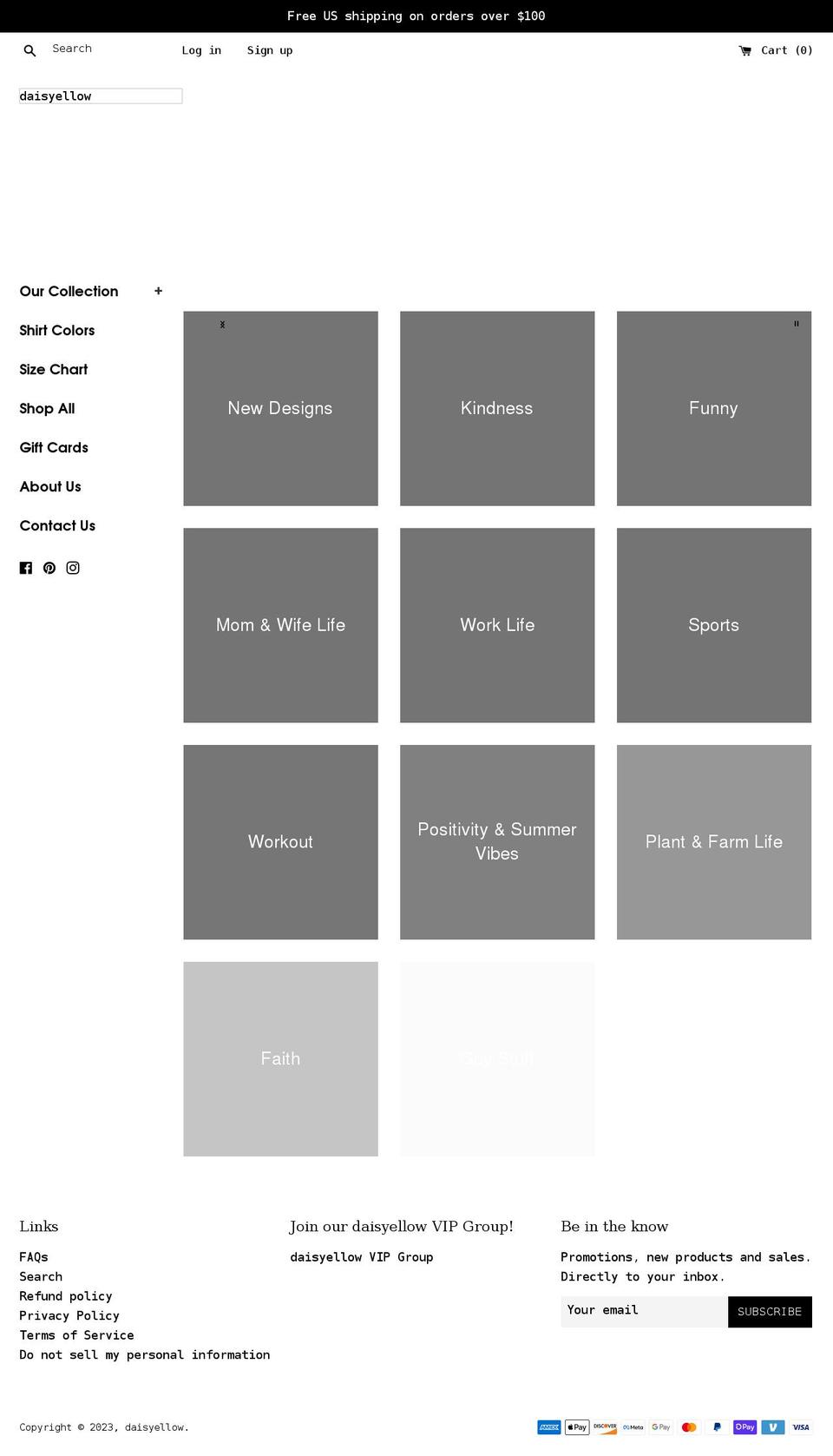 daisyellow.com shopify website screenshot