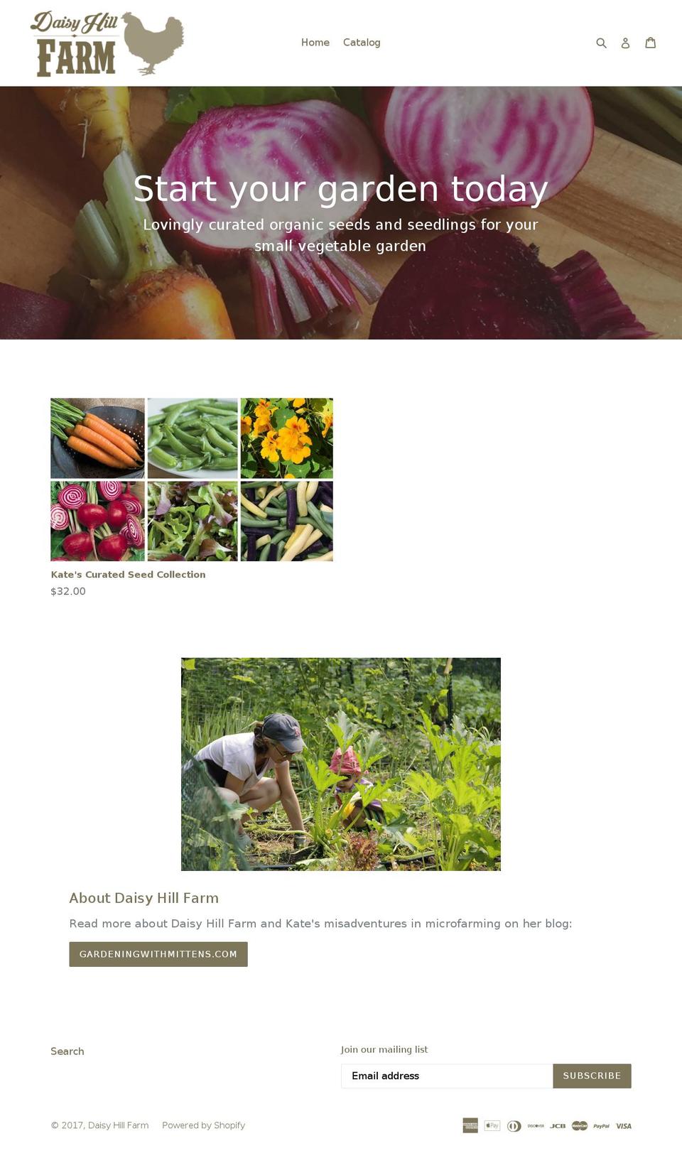 daisyhillfarm.us shopify website screenshot