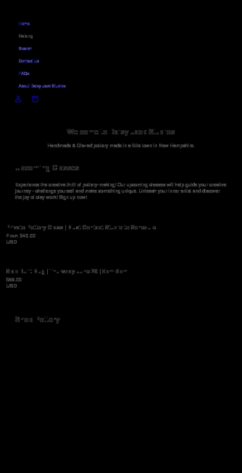 daisyjackstudios.com shopify website screenshot