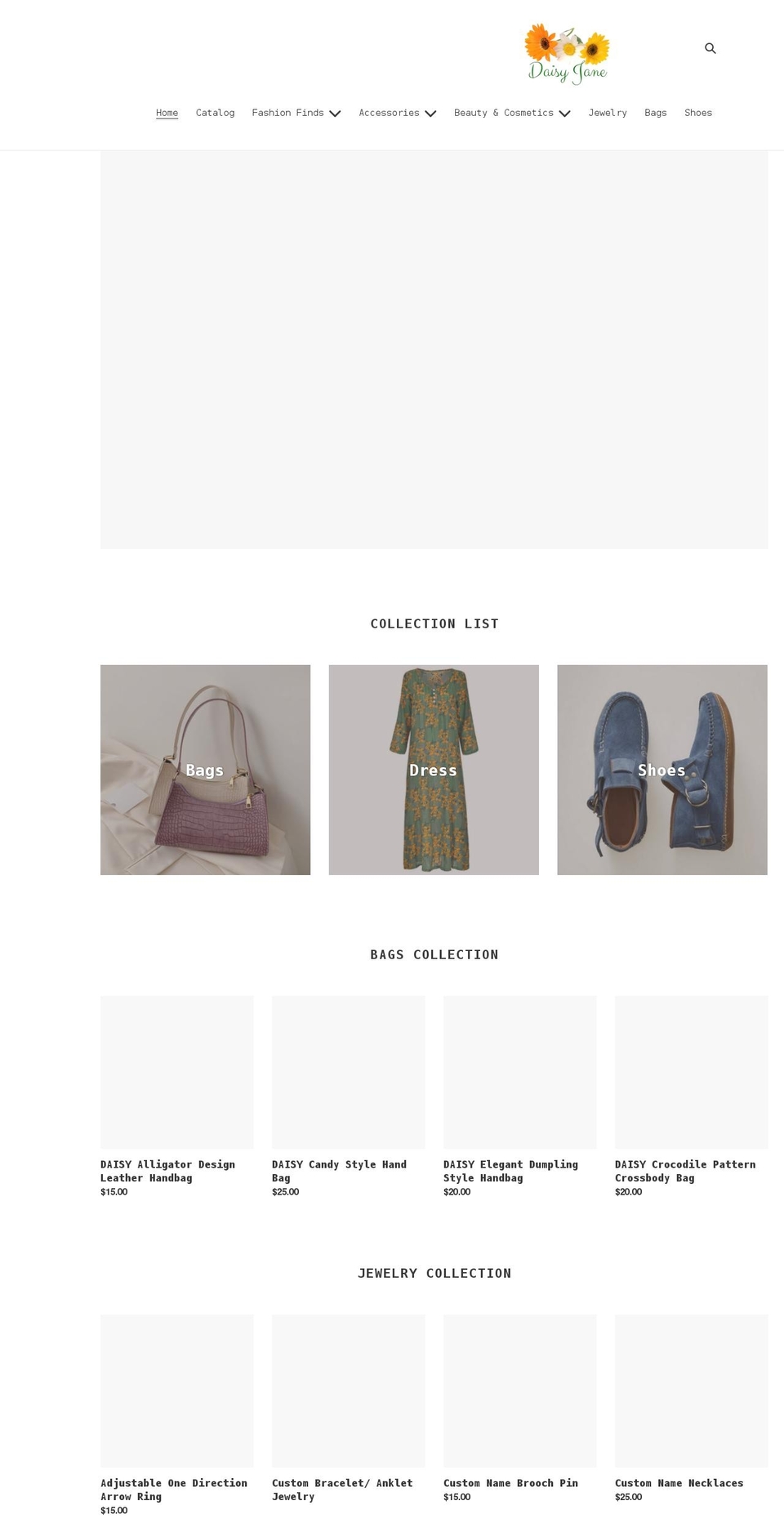 daisyjane.co shopify website screenshot