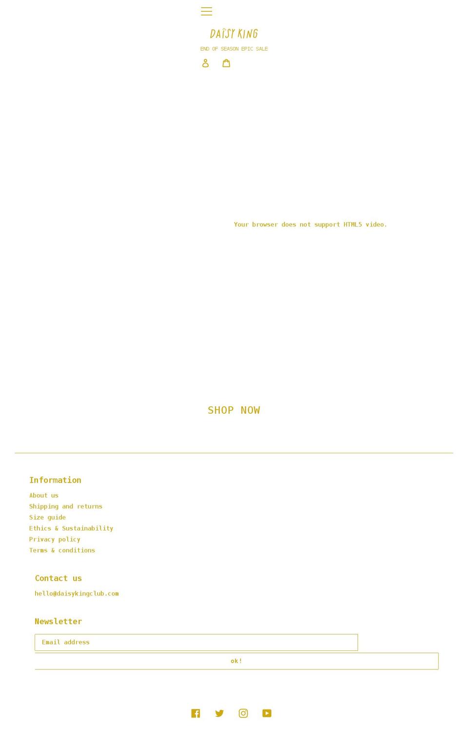 daisykingclub.com shopify website screenshot