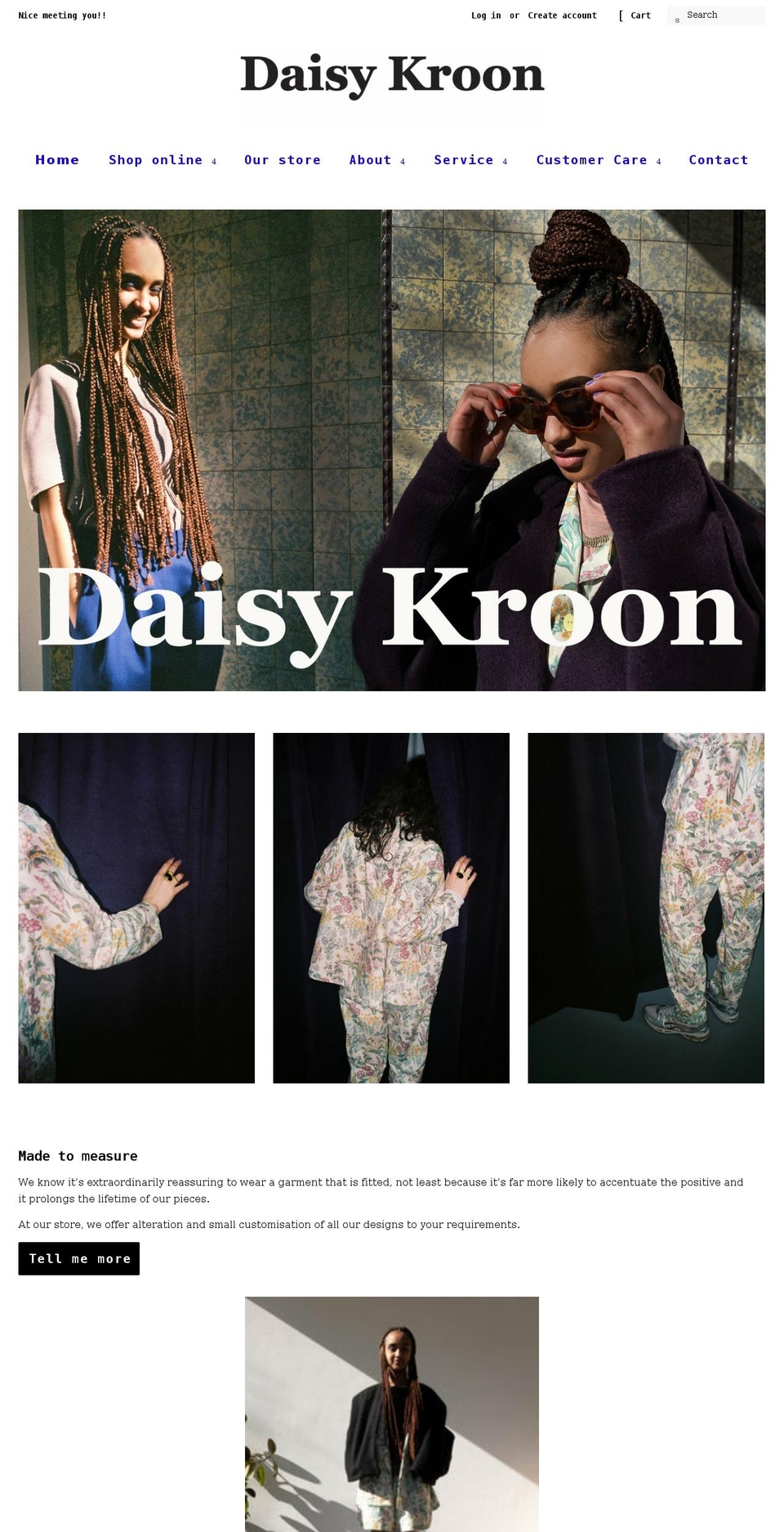 daisykroon.com shopify website screenshot