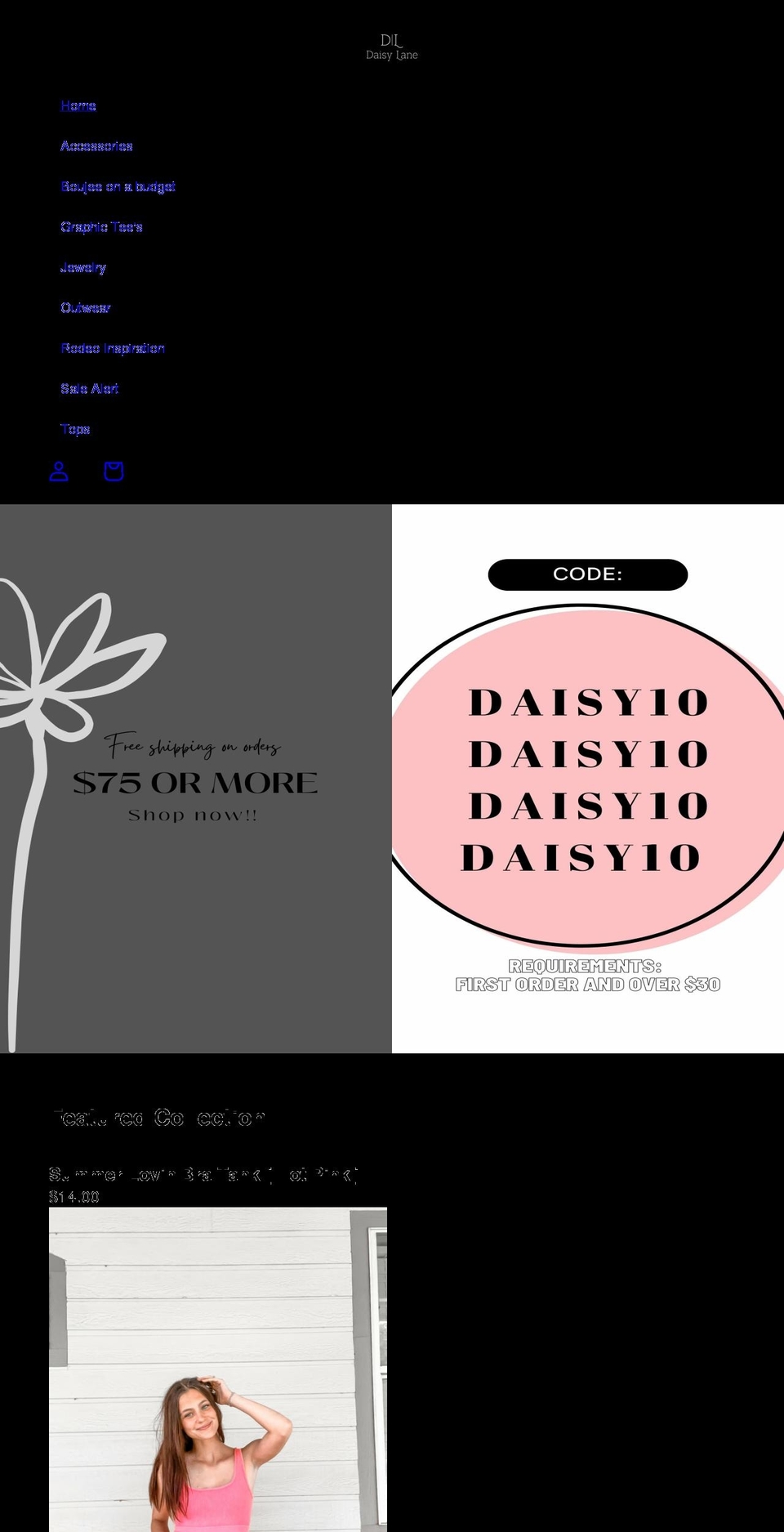 daisylane.org shopify website screenshot