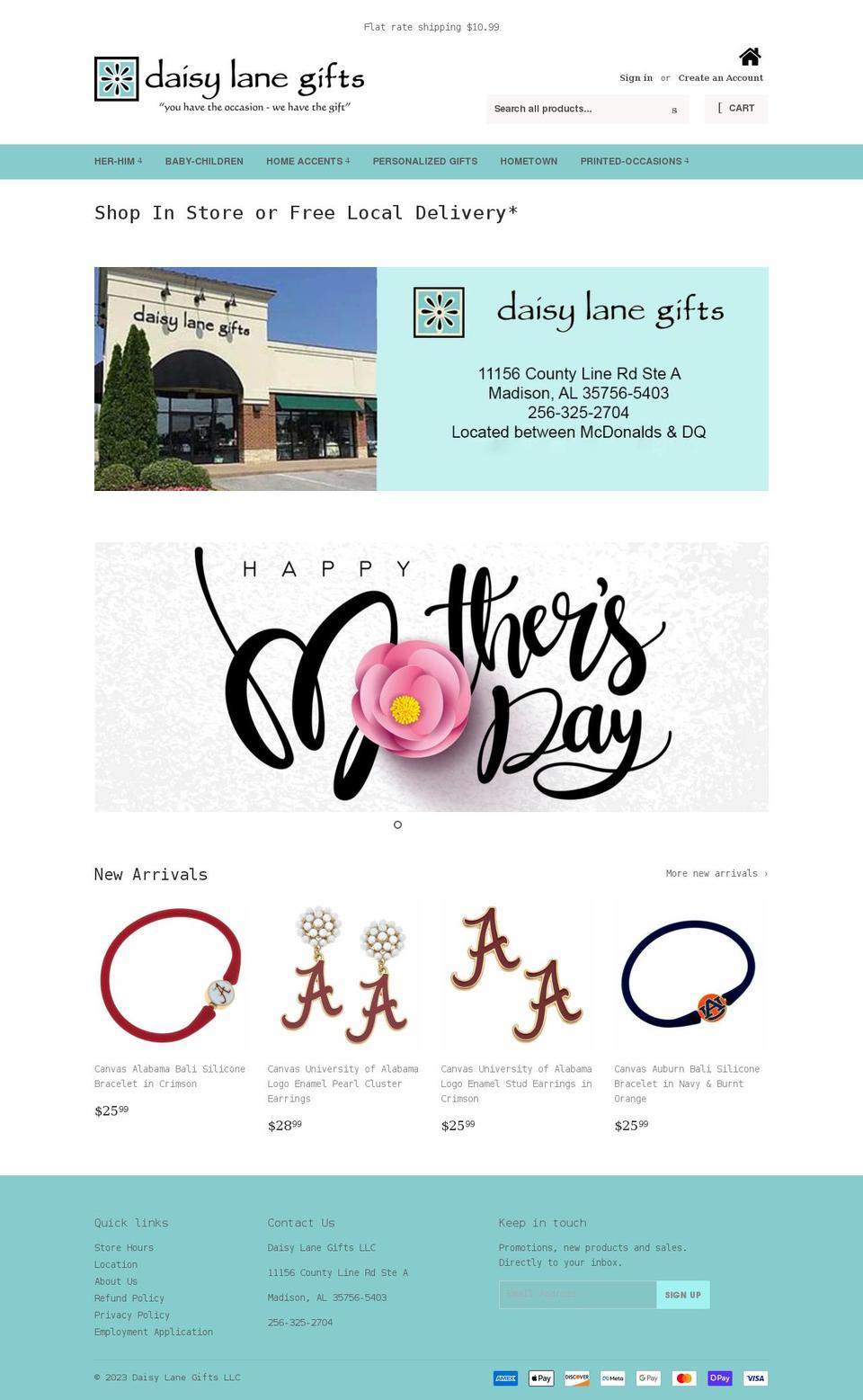 daisylanegifts.com shopify website screenshot