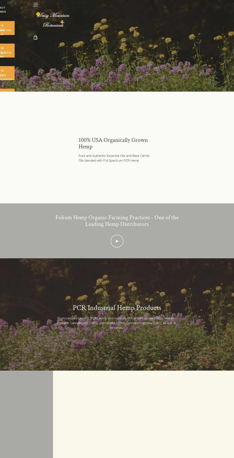 daisymountainbotanicals.com — Shopify storefront screenshot
