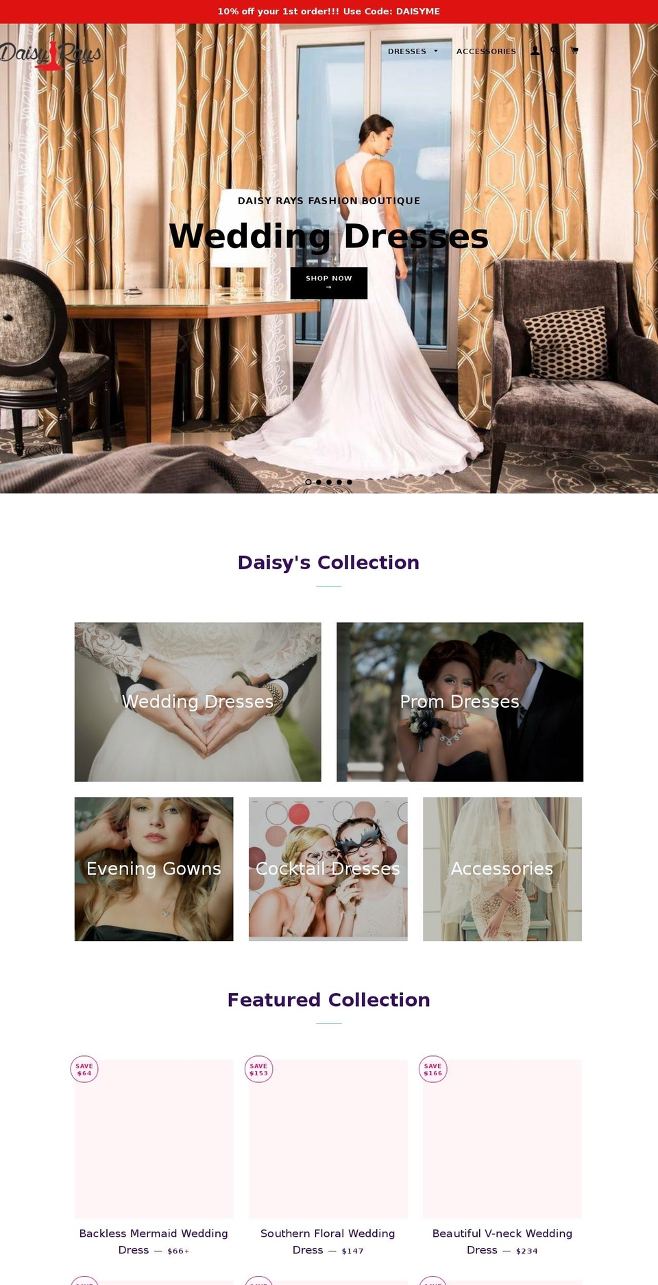 daisyrays.com — Shopify storefront screenshot