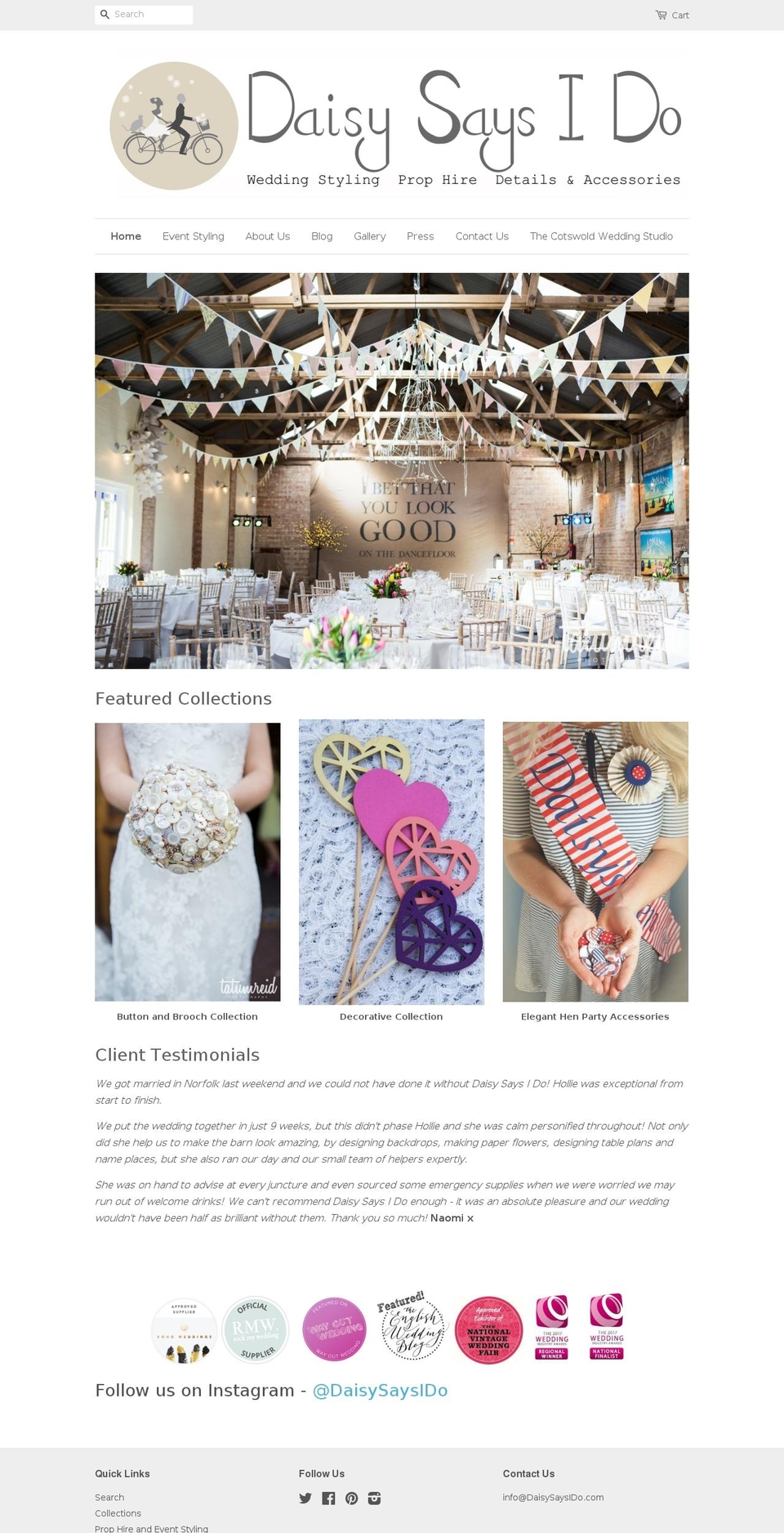 daisysaysido.com shopify website screenshot