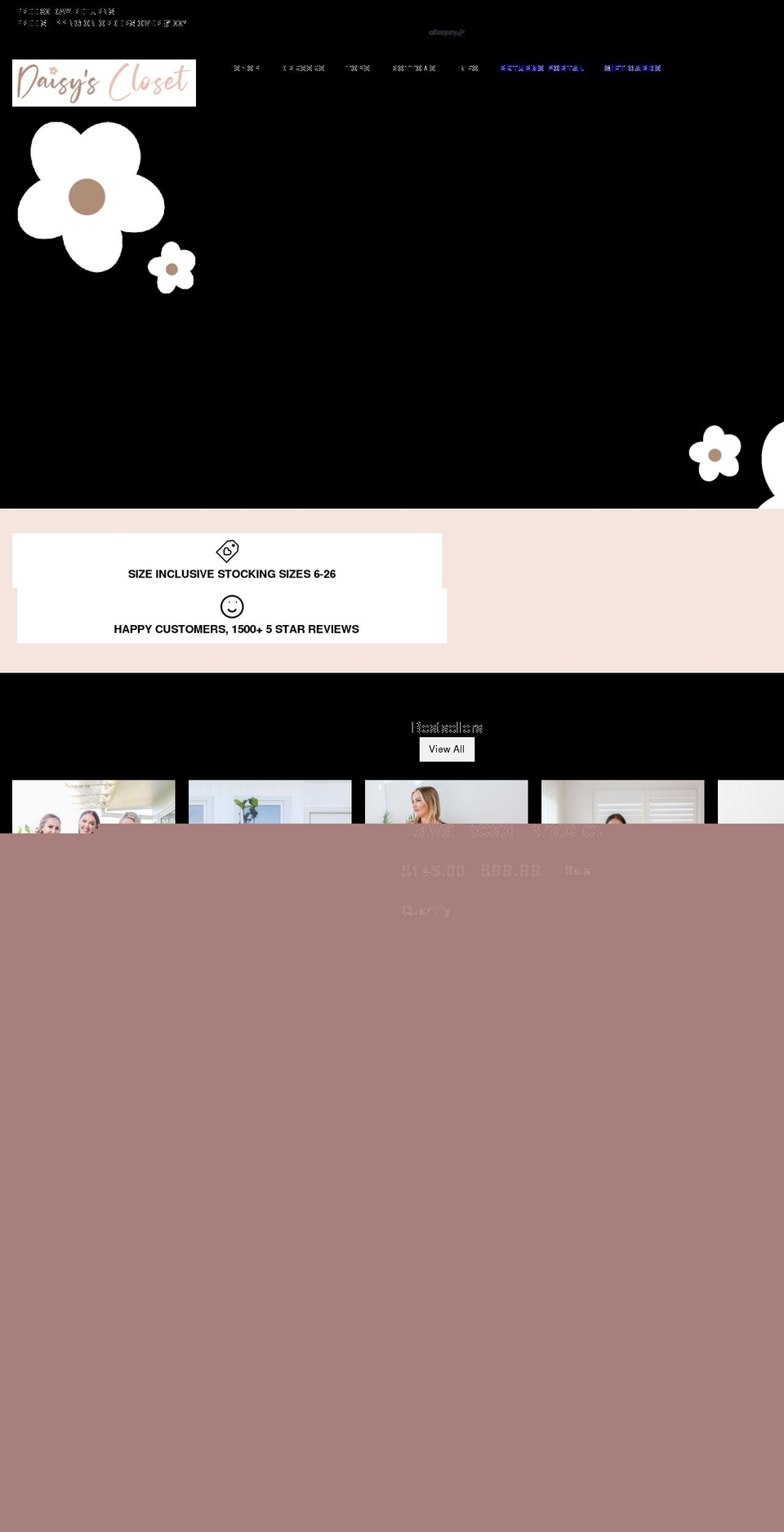 daisysclosetfashion.com shopify website screenshot