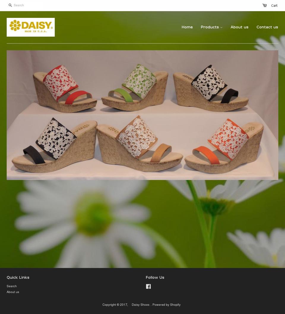 daisyshoes.com shopify website screenshot