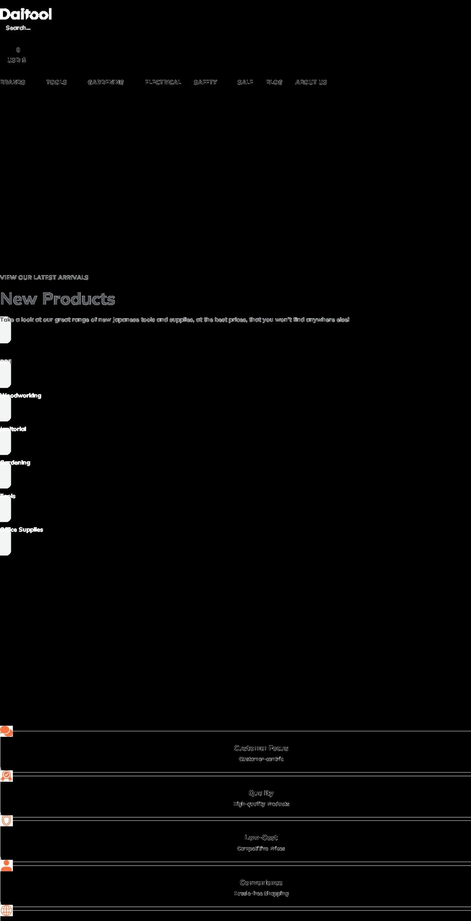 daitool.com shopify website screenshot