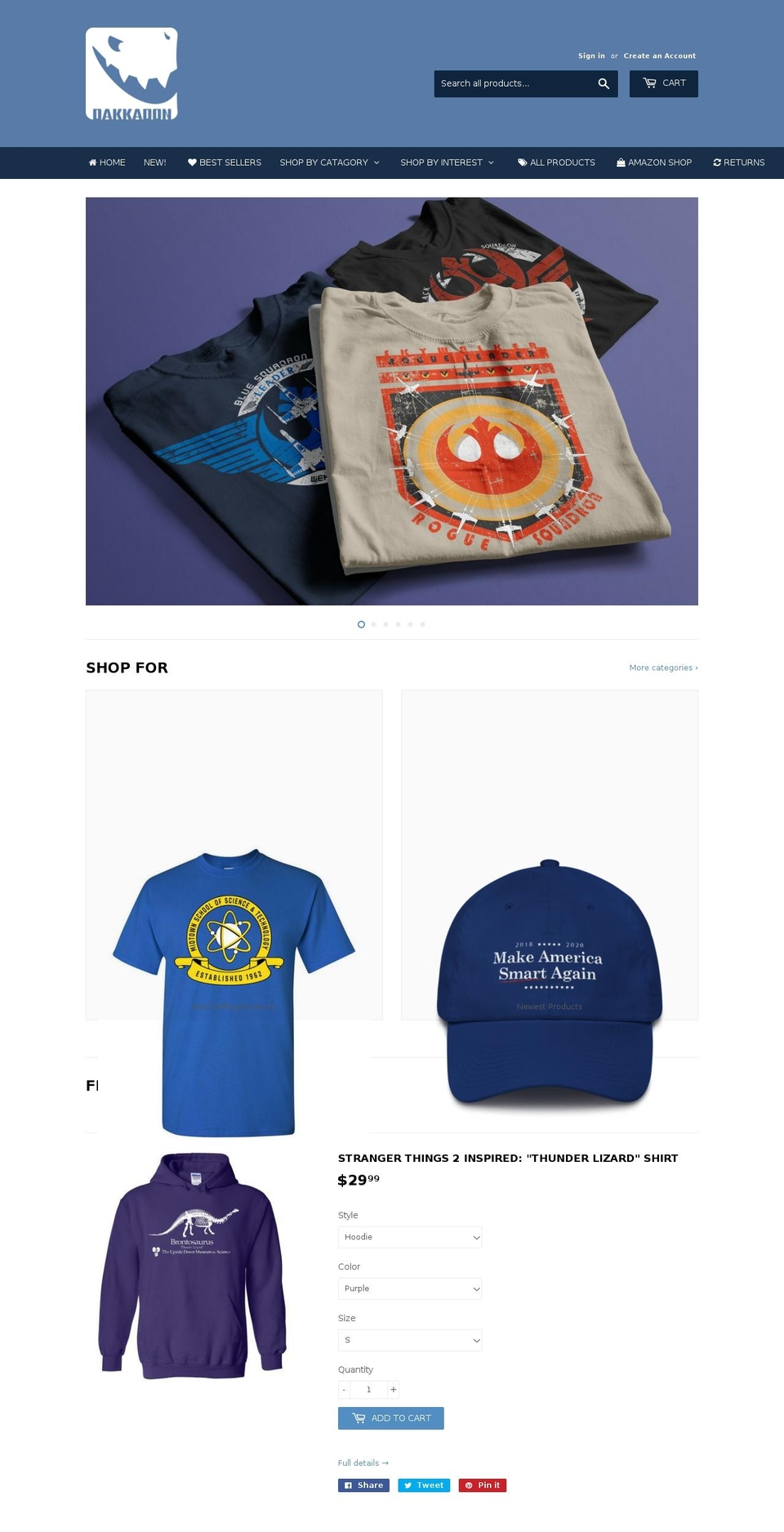 dakkadon.com shopify website screenshot