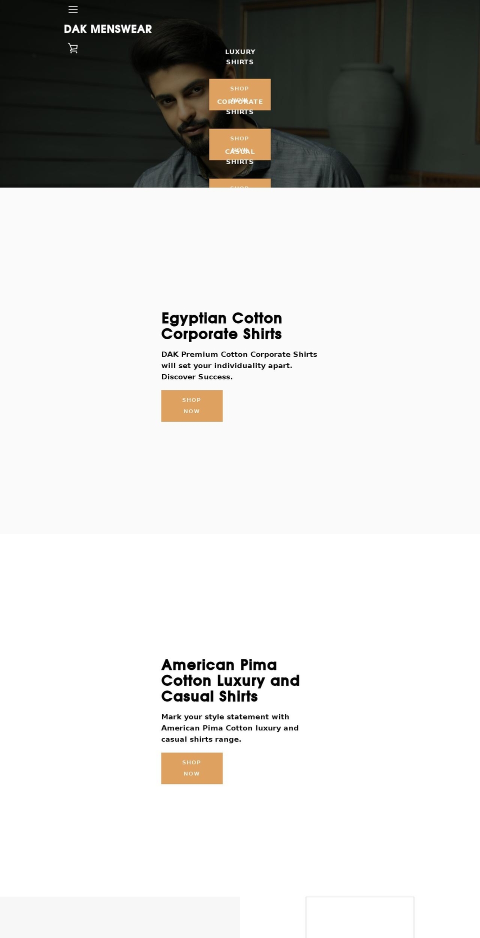 dakmenswear.com — Shopify storefront screenshot