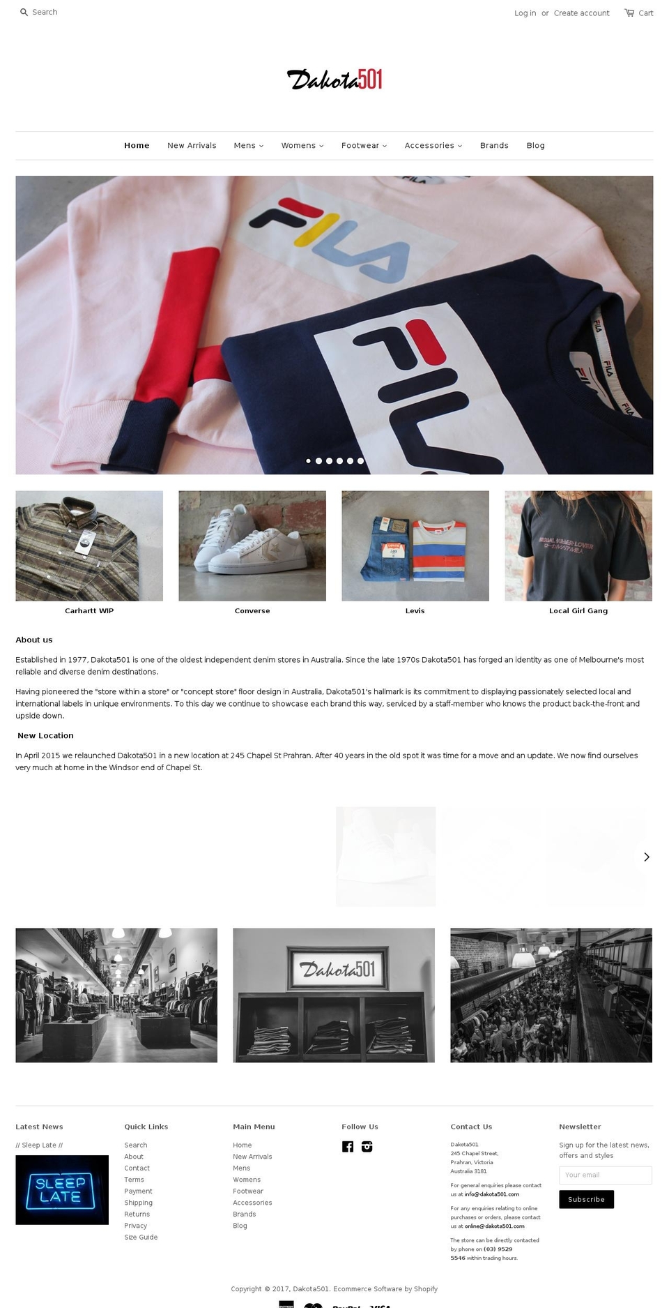Colors Shopify theme site example dakota501.com