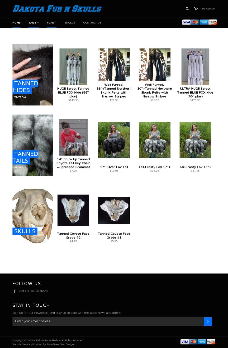 dakotafurnskulls.com — Shopify storefront screenshot