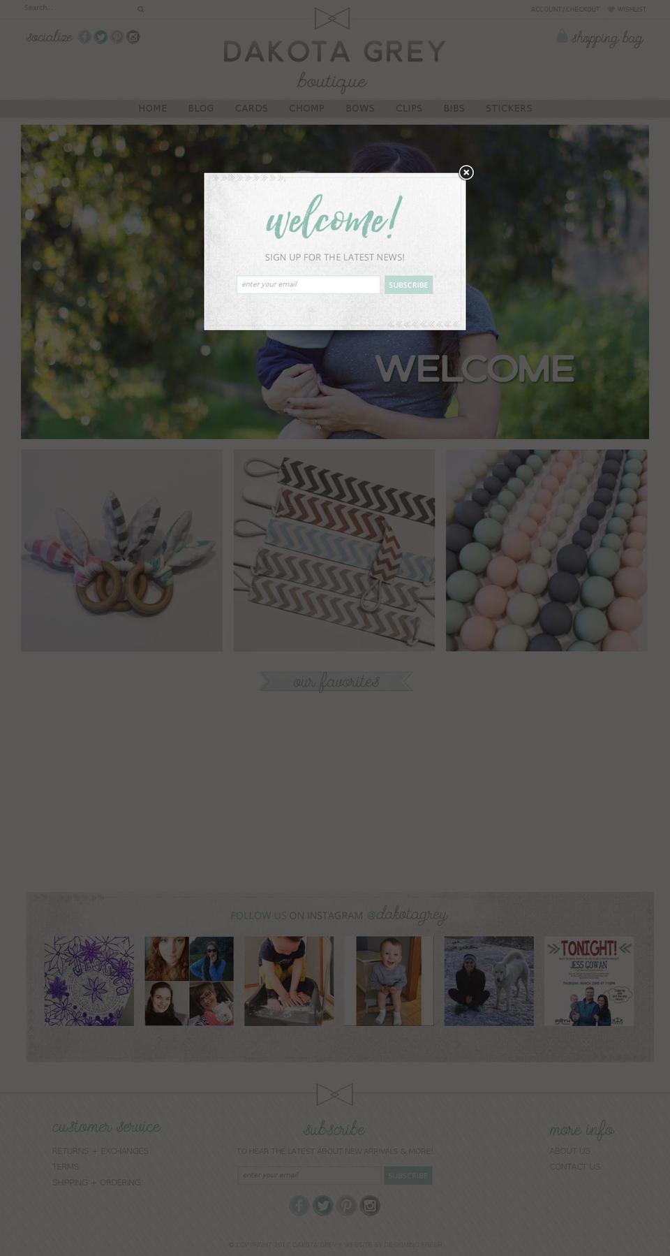 dakotagrey.com shopify website screenshot