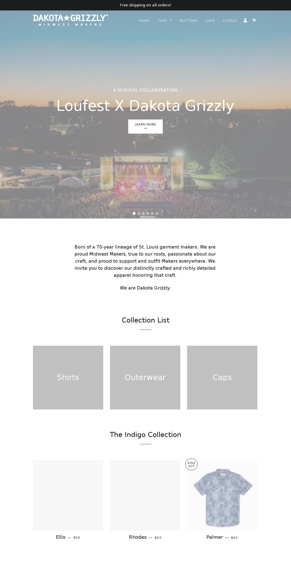 dakotagrizzly.com shopify website screenshot
