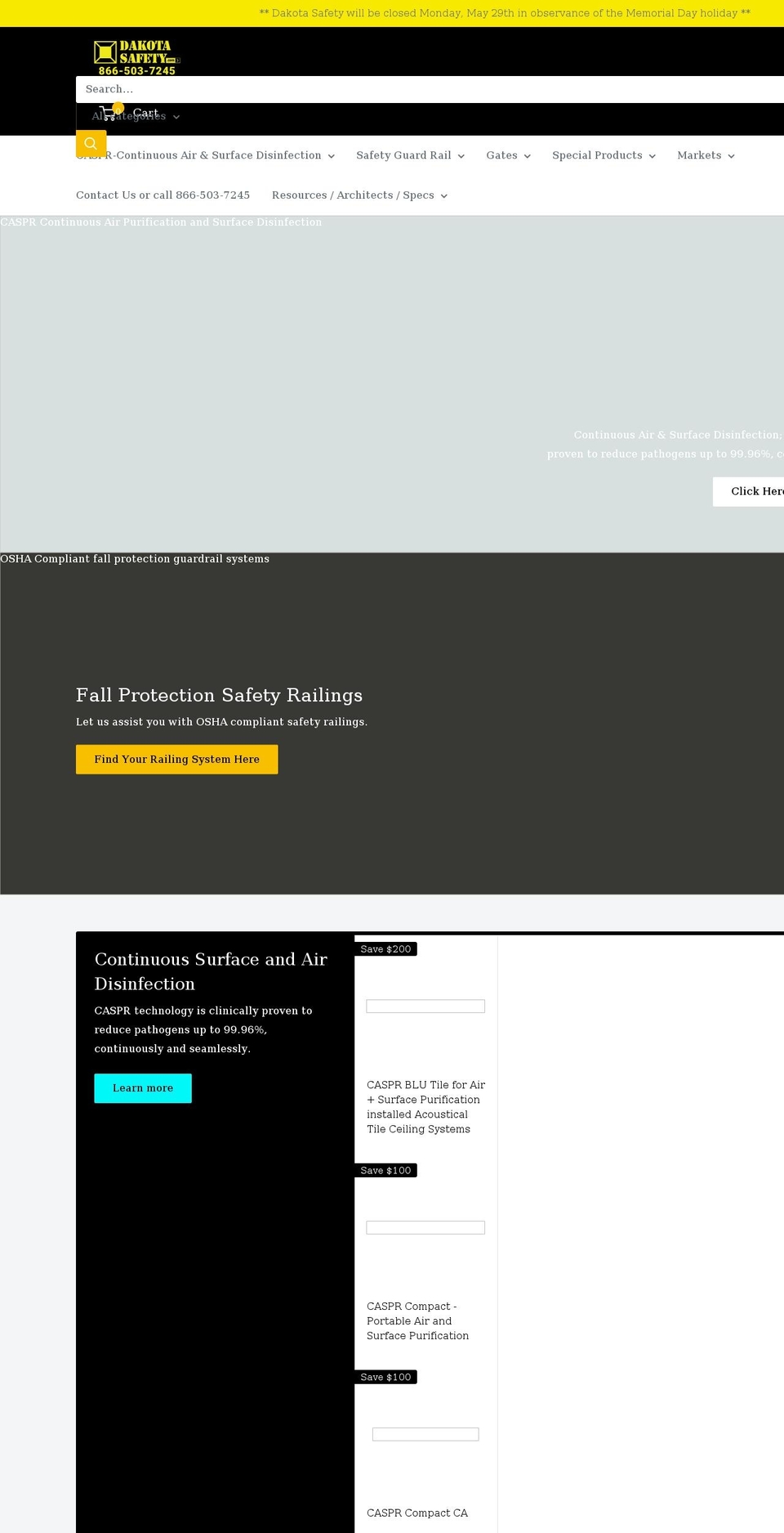 dakotasafety.com shopify website screenshot