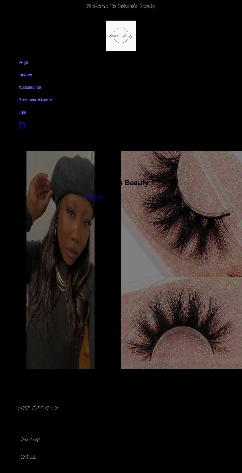 dakotasbeautysupply.com shopify website screenshot