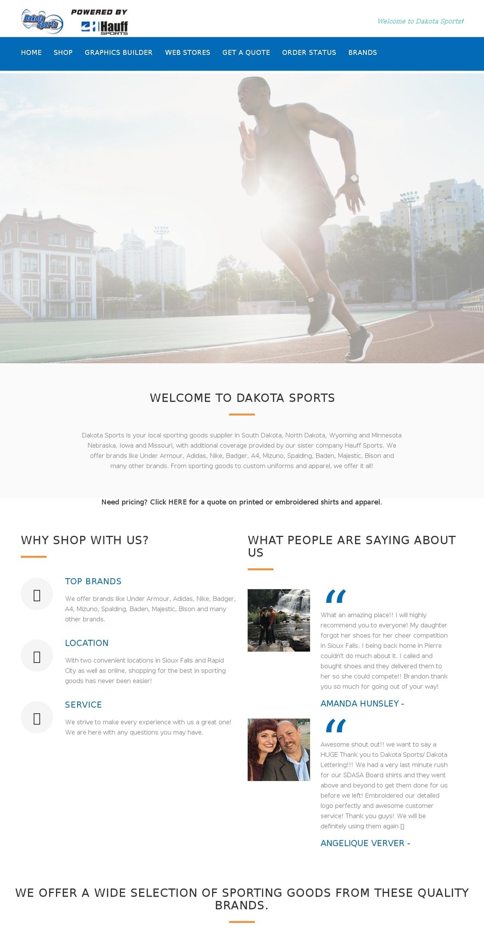 Sports Shopify theme site example dakotasportsonline.com