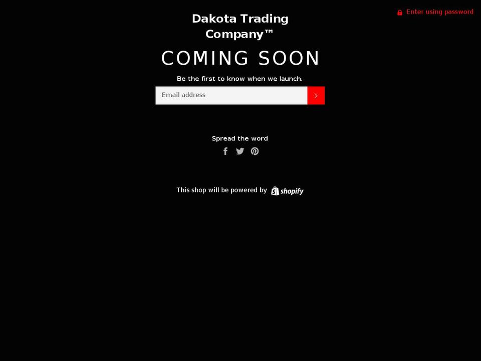 dakotatradingco.com — Shopify storefront screenshot