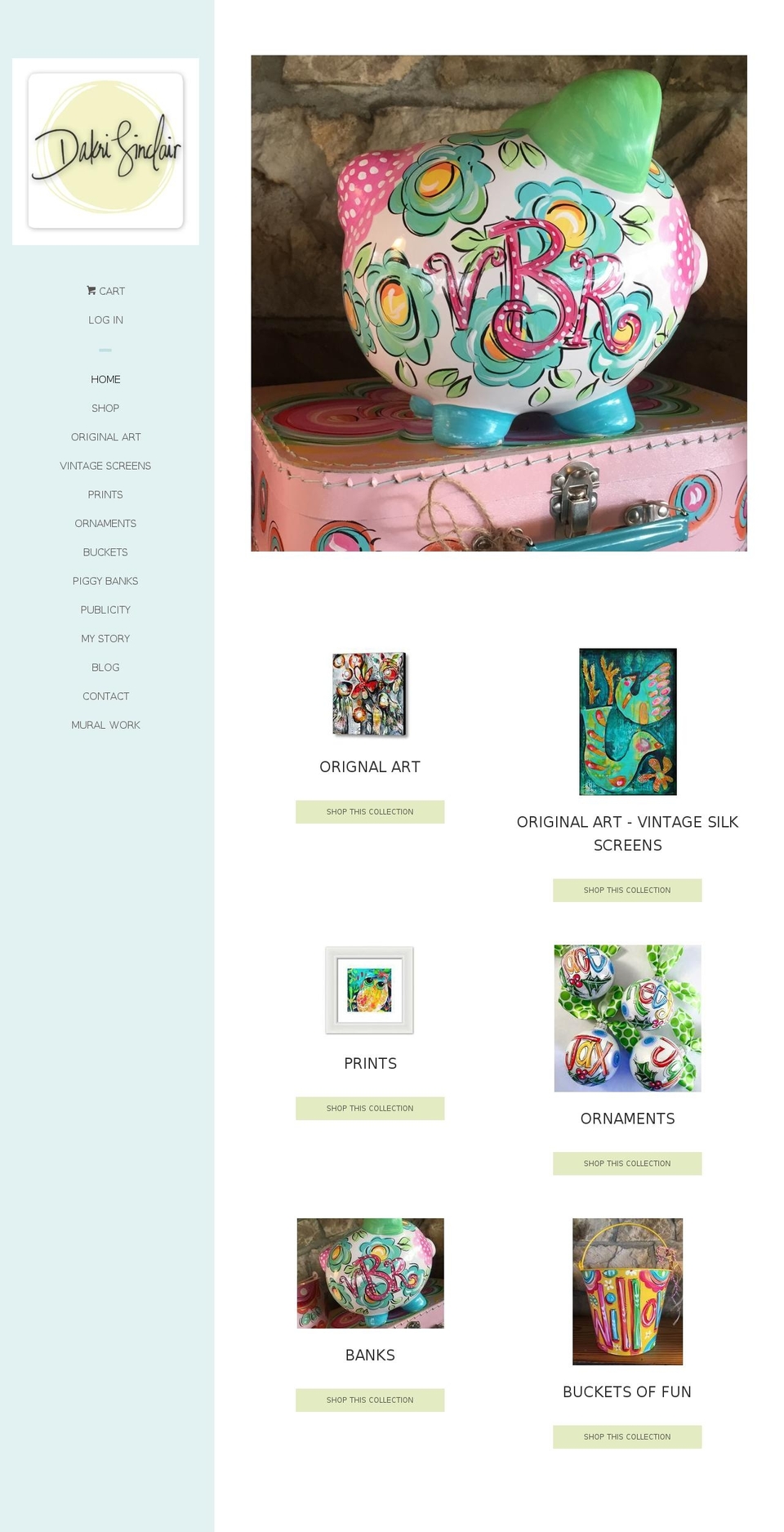 dakrisinclair.com shopify website screenshot