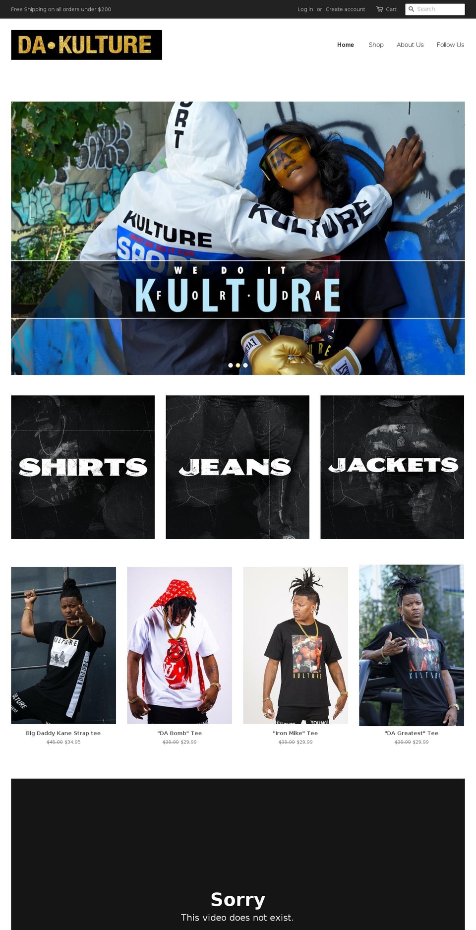 dakulture.com shopify website screenshot