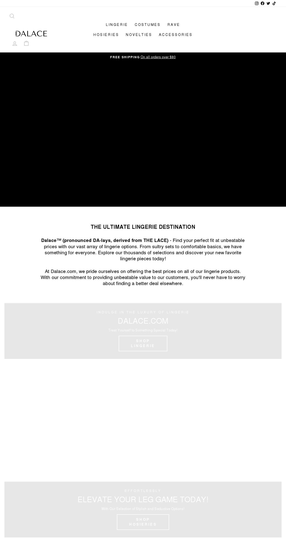 dalace.com shopify website screenshot
