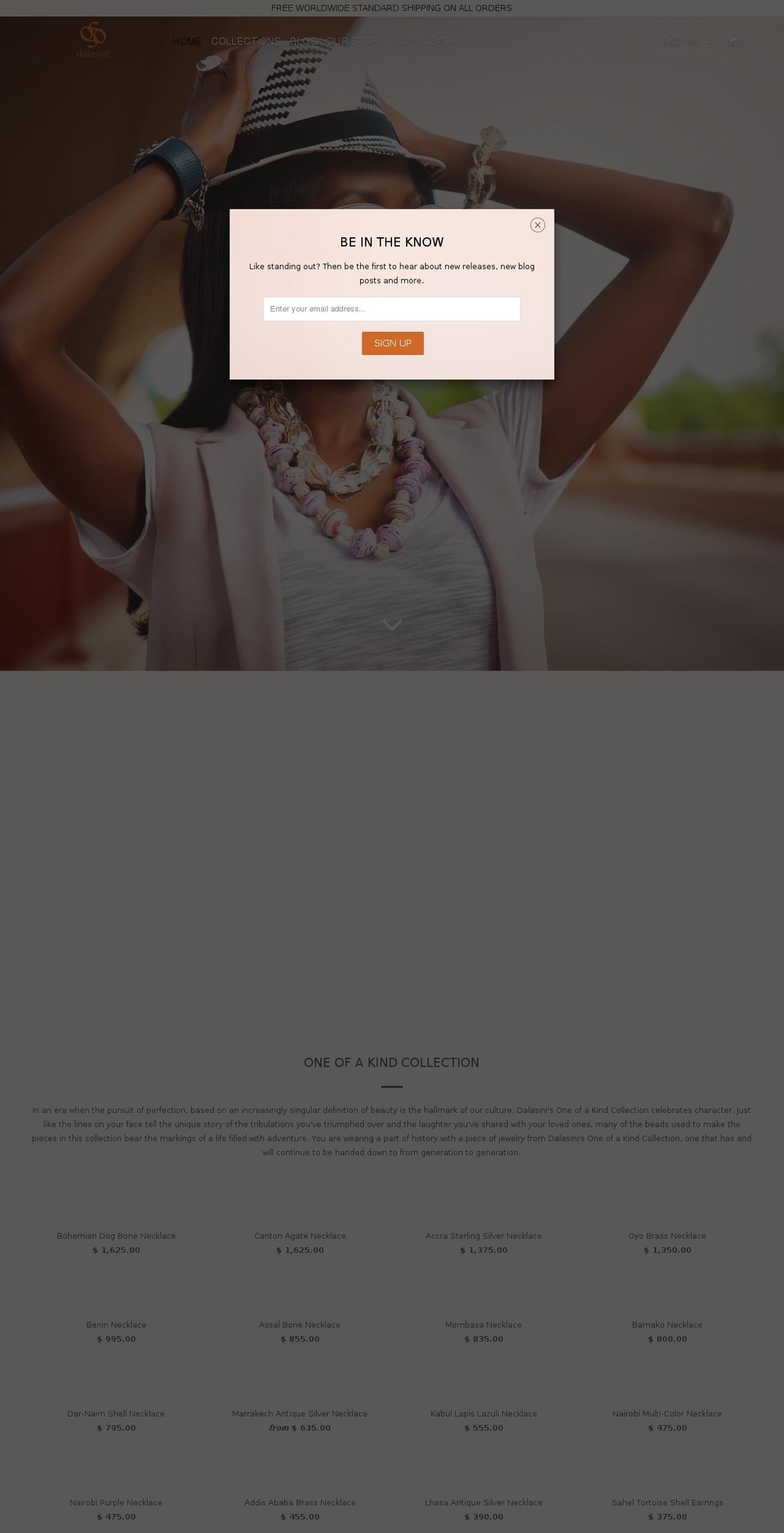 dalasini.com shopify website screenshot