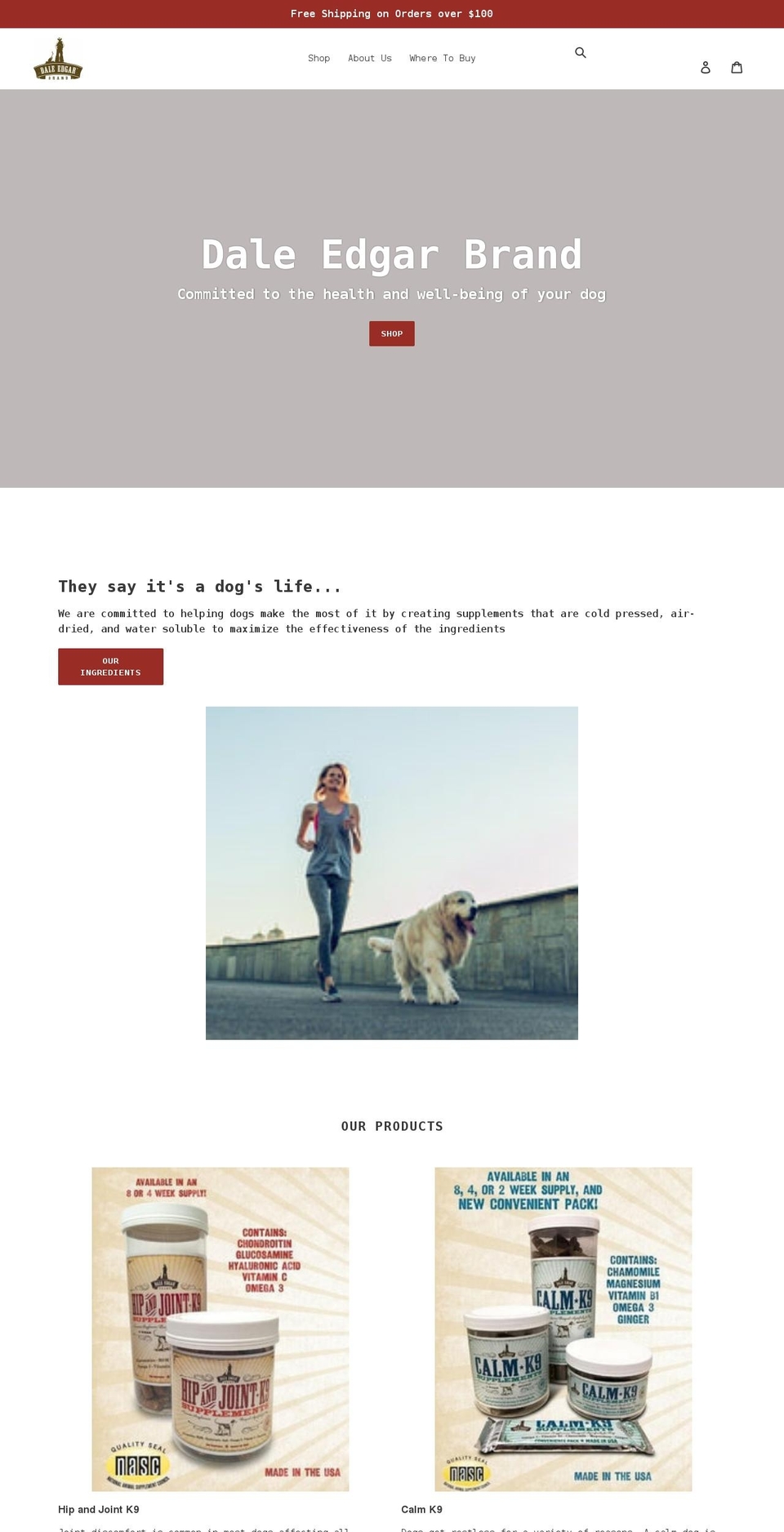 dale-edgar-brand.myshopify.com shopify website screenshot