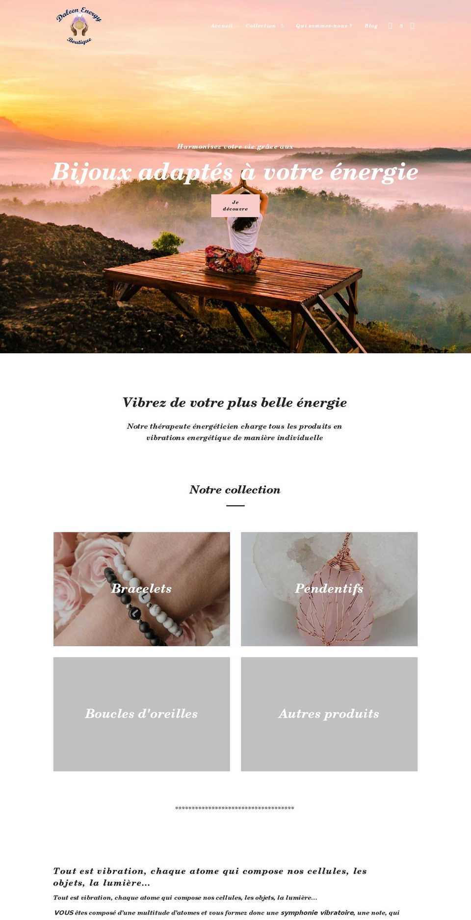 daleen-energy-boutique.com shopify website screenshot
