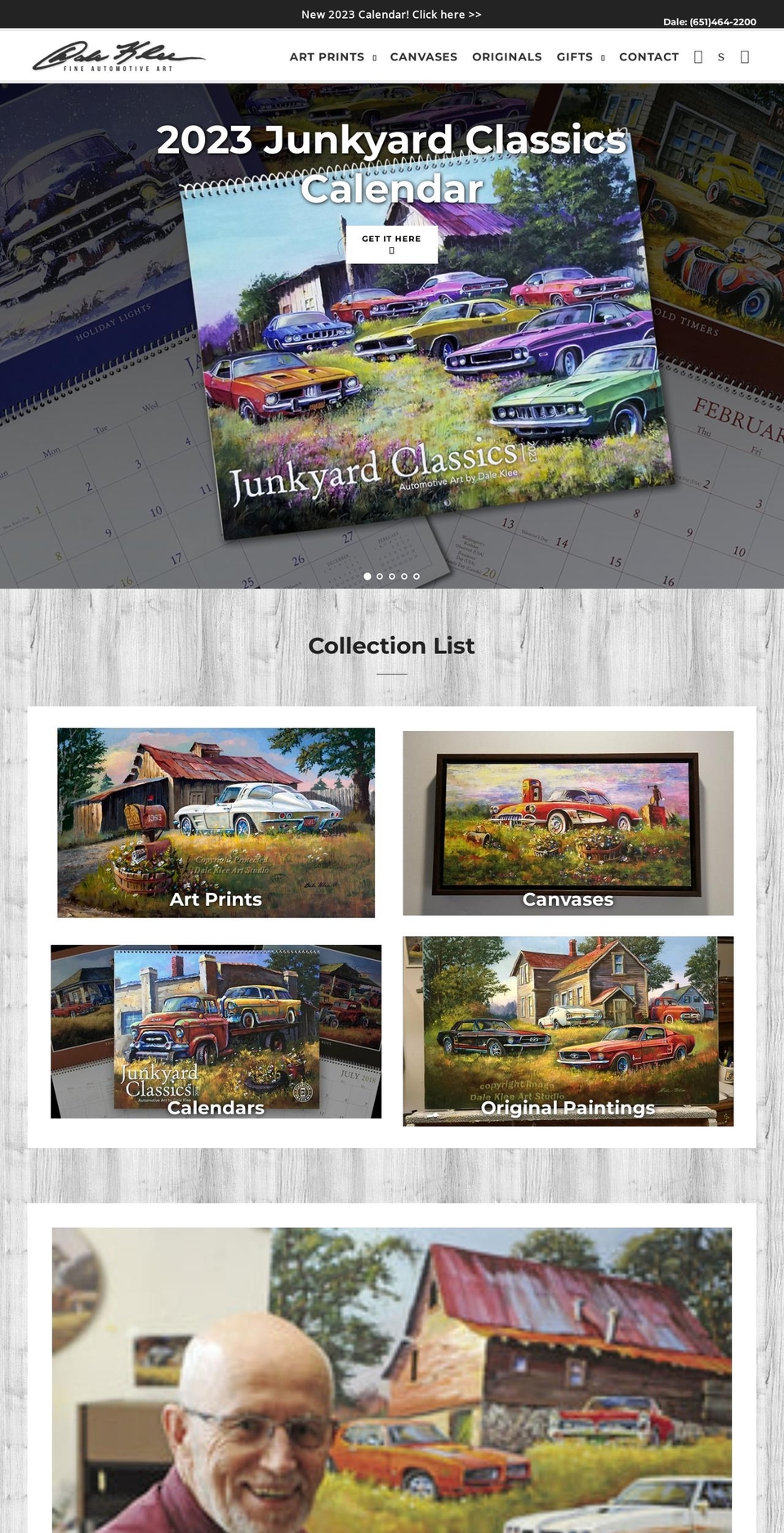 dalekleeart.com — Shopify storefront screenshot