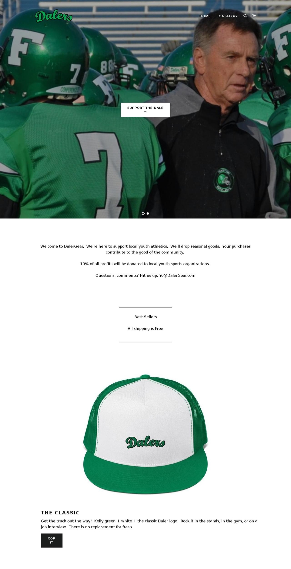 dalergear.com shopify website screenshot