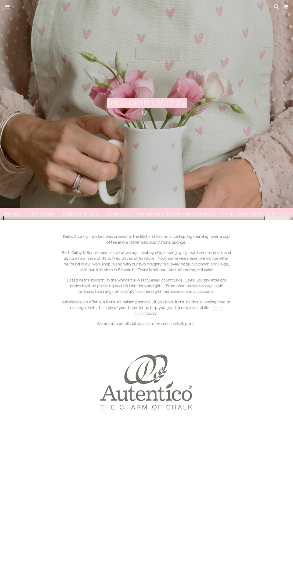 dalescountryinteriors.com — Shopify storefront screenshot