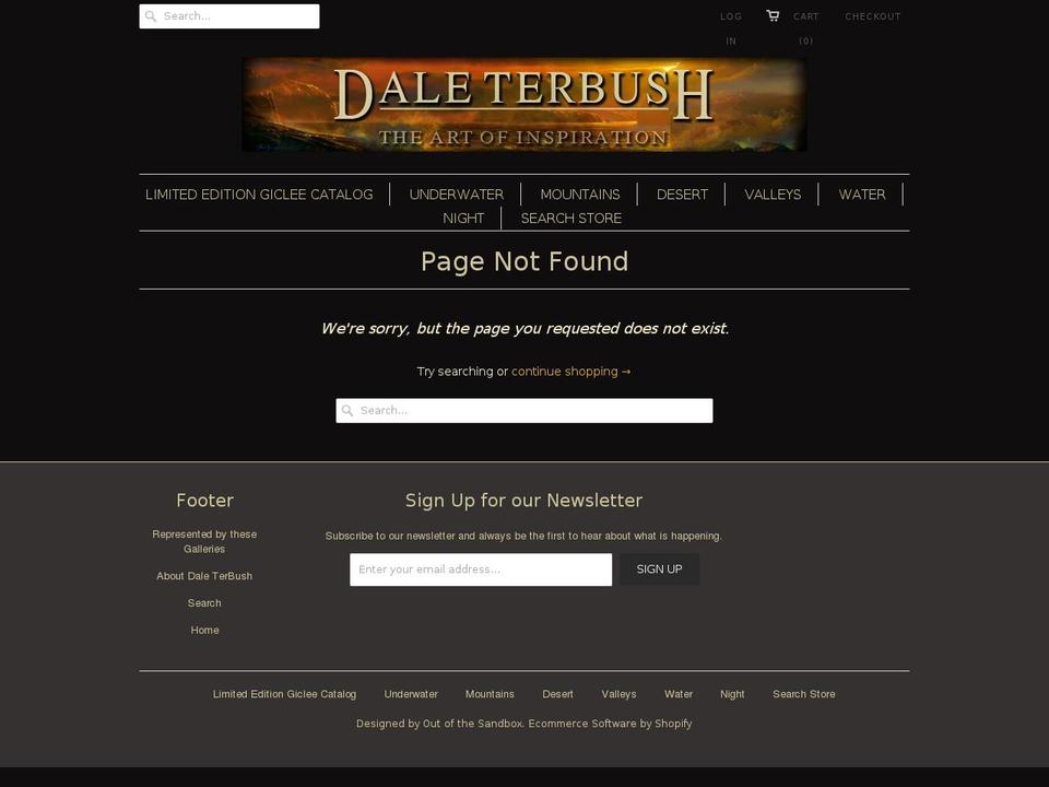 daleterbush.com shopify website screenshot