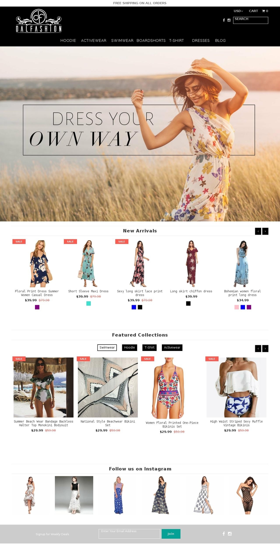 Prince-working Shopify theme site example dalfashion.com