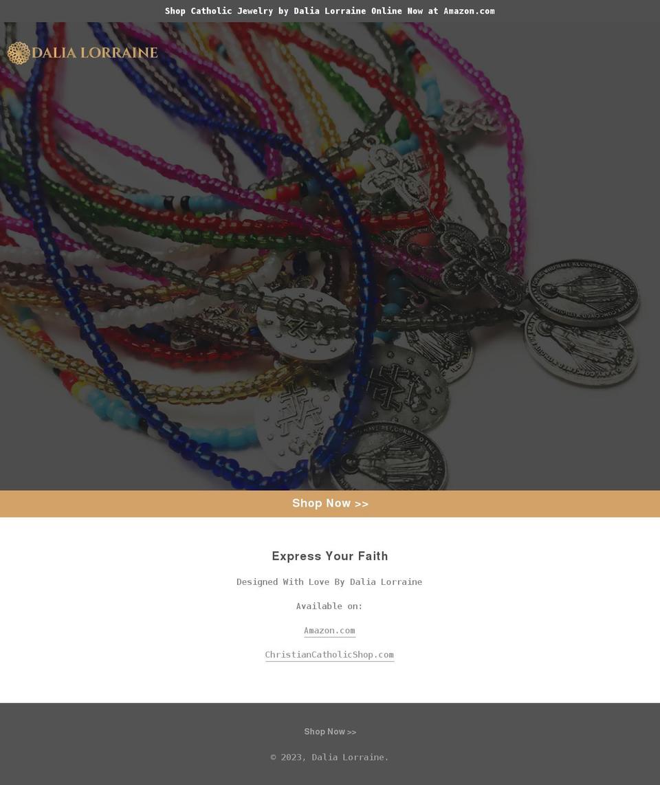 dalialorraine.com shopify website screenshot
