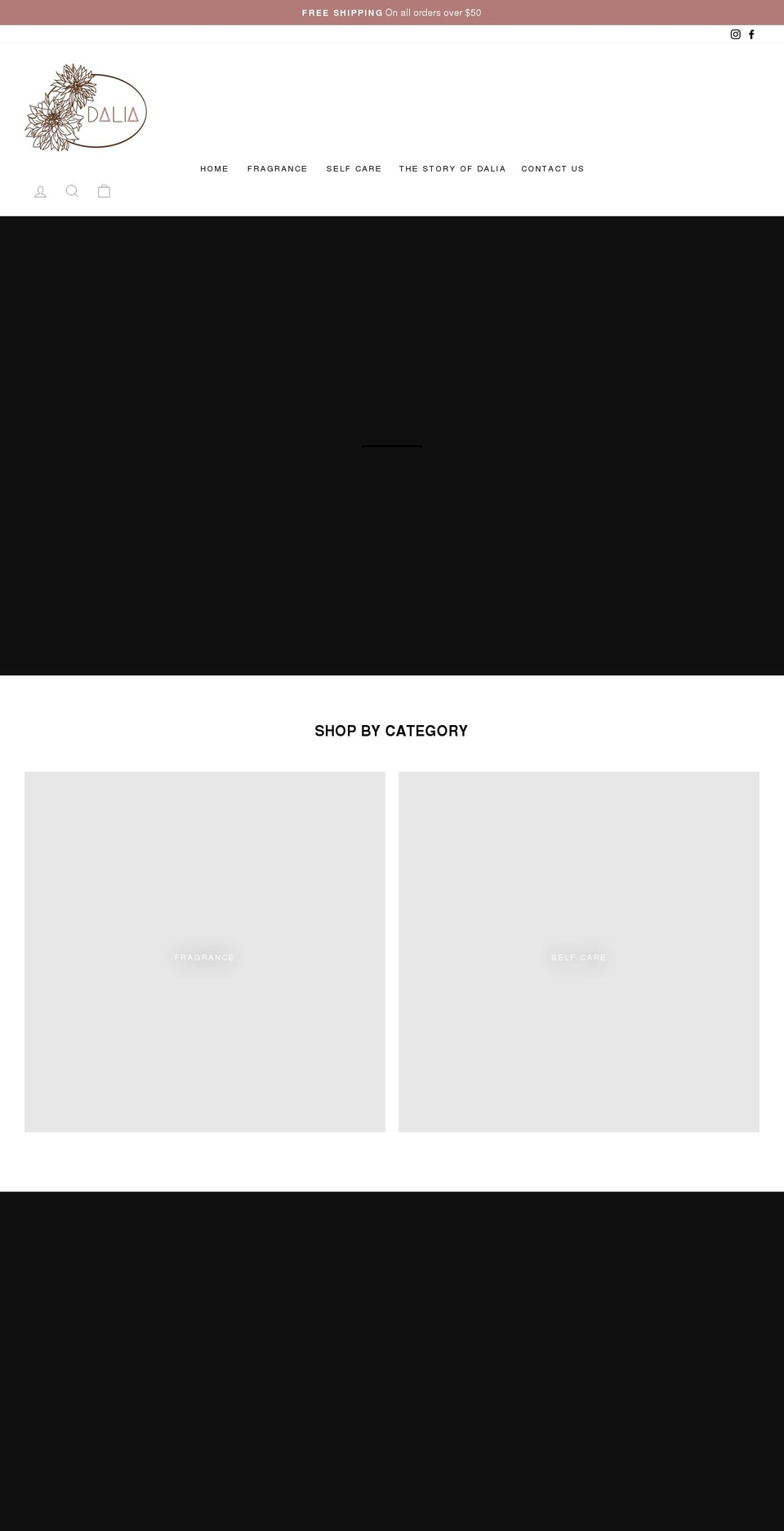 daliaworldwide.com shopify website screenshot