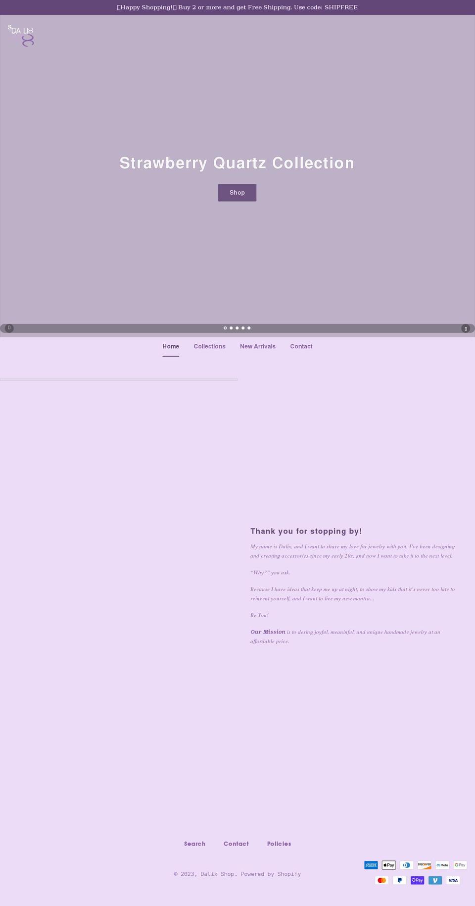 dalixshop.net shopify website screenshot