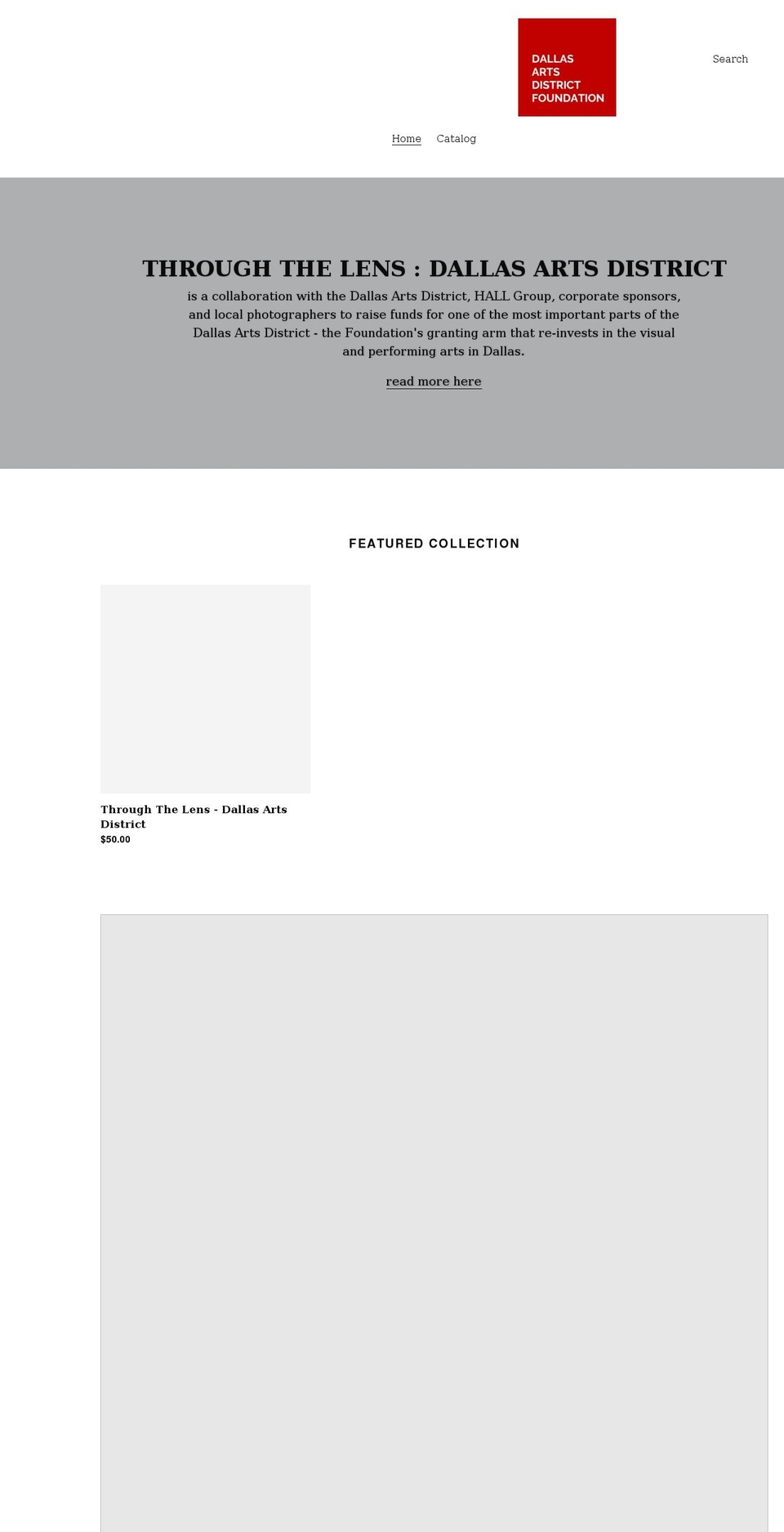 dallas-arts-district.myshopify.com shopify website screenshot